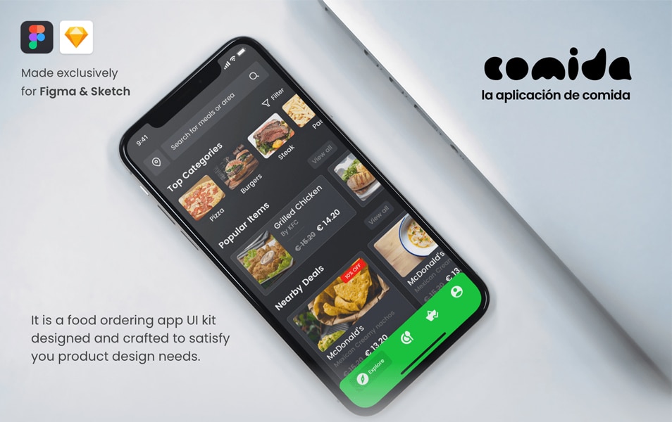 Cominda Food Ordering Mobile UI Kit