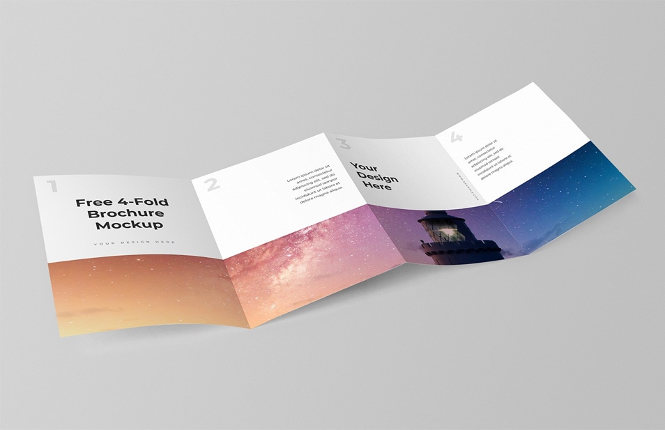 Download Free 4-Fold Leaflet Mockup » CSS Author