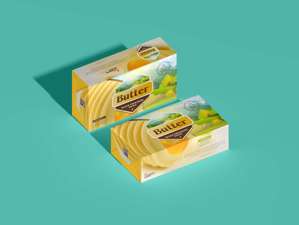 Download Free Brand Butter Block Packaging Mockup » CSS Author