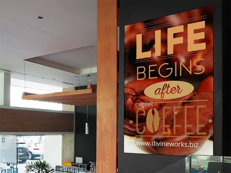 Free Cafe Poster Mockup » CSS Author