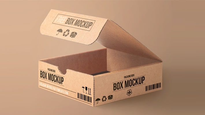 Download Free Carton PSD Packing Box Mockup » CSS Author