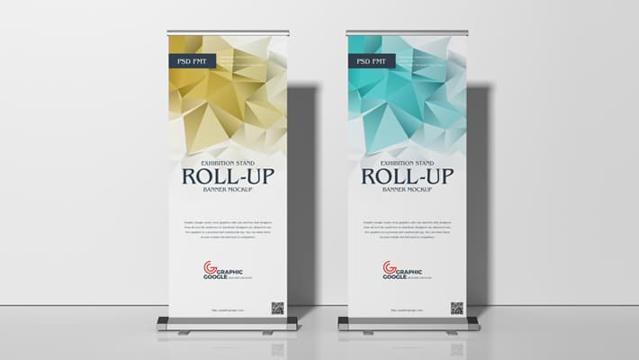 Download Free Exhibition Stand Roll-Up Banner Mockup » CSS Author
