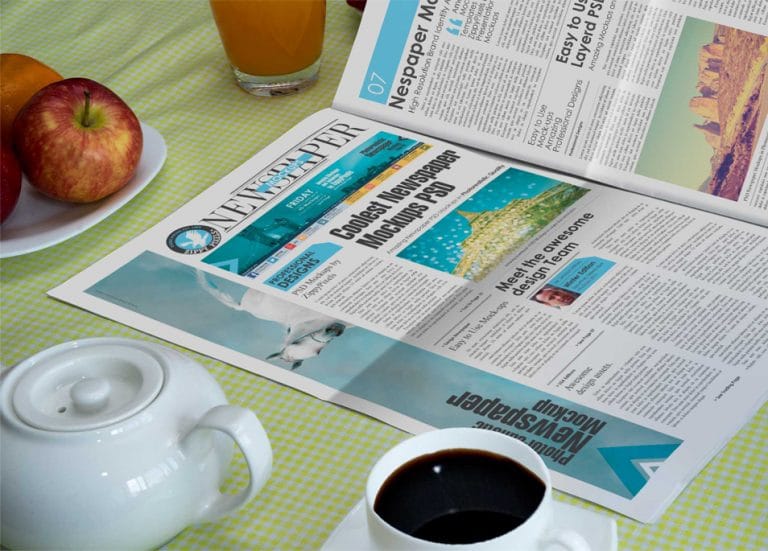 Download Free Newspaper Black Coffee Mockup » CSS Author