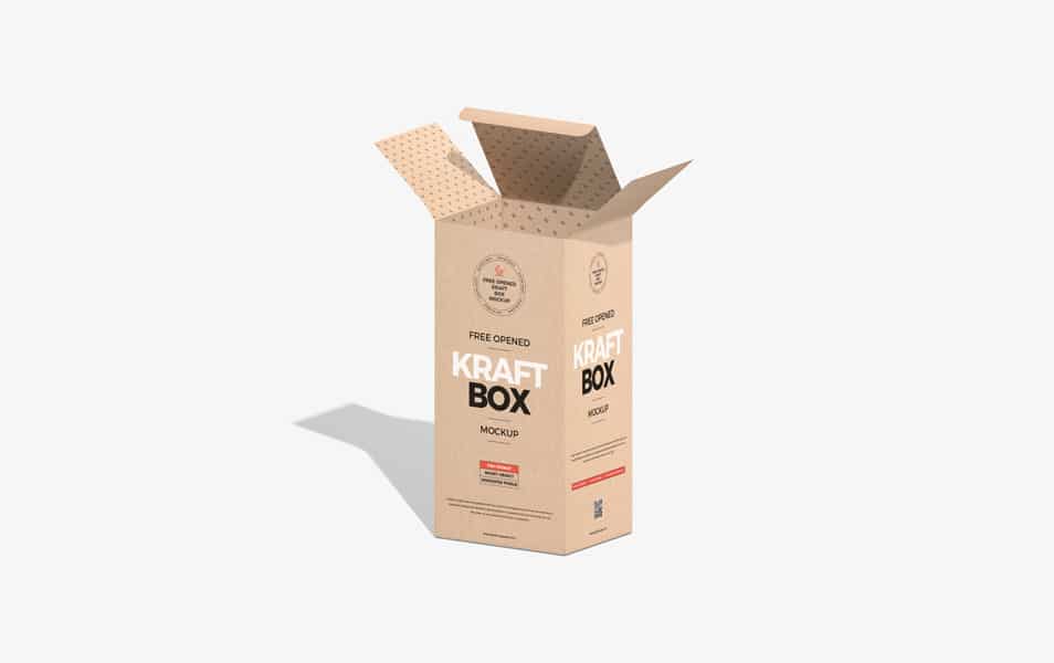 Free Opened Kraft Box Mockup » CSS Author