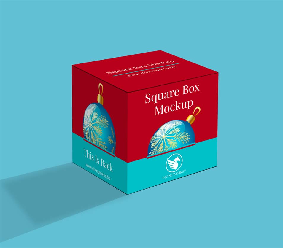 Download Free Square Box Mockup Css Author PSD Mockup Templates