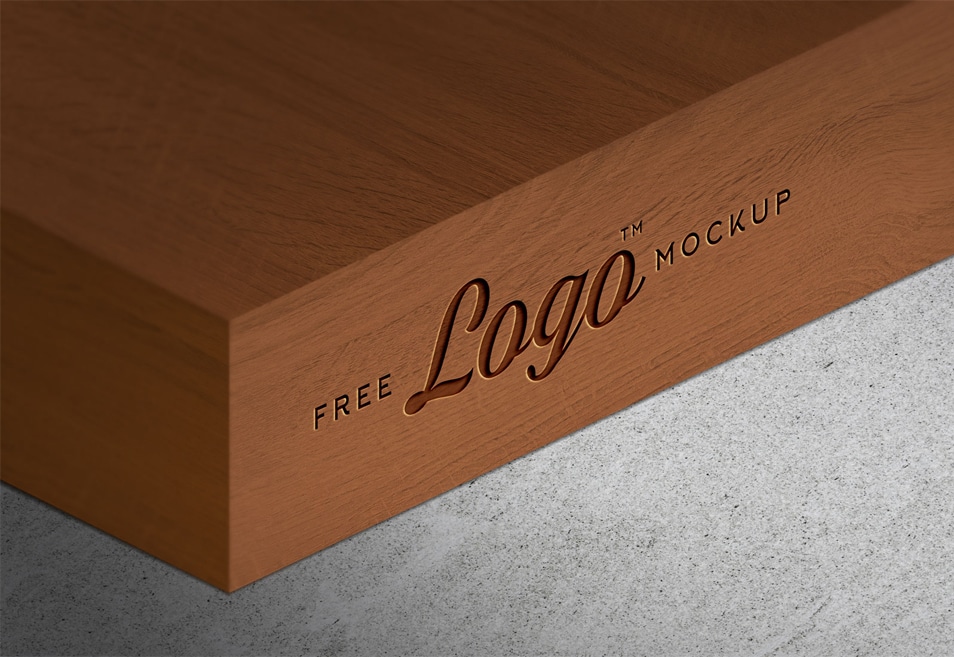 Free Wooden Engraved Logo Mockup PSD » CSS Author