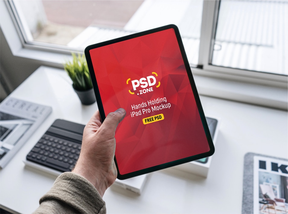 Download Hand Holding New IPad Pro Mockup » CSS Author