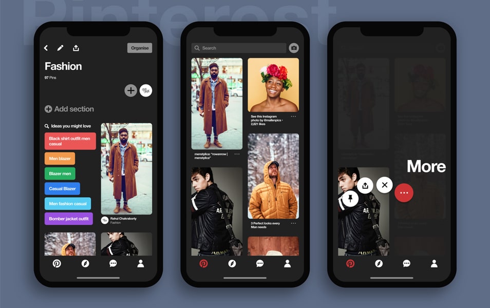 Pinterest Dark Figma Freebie