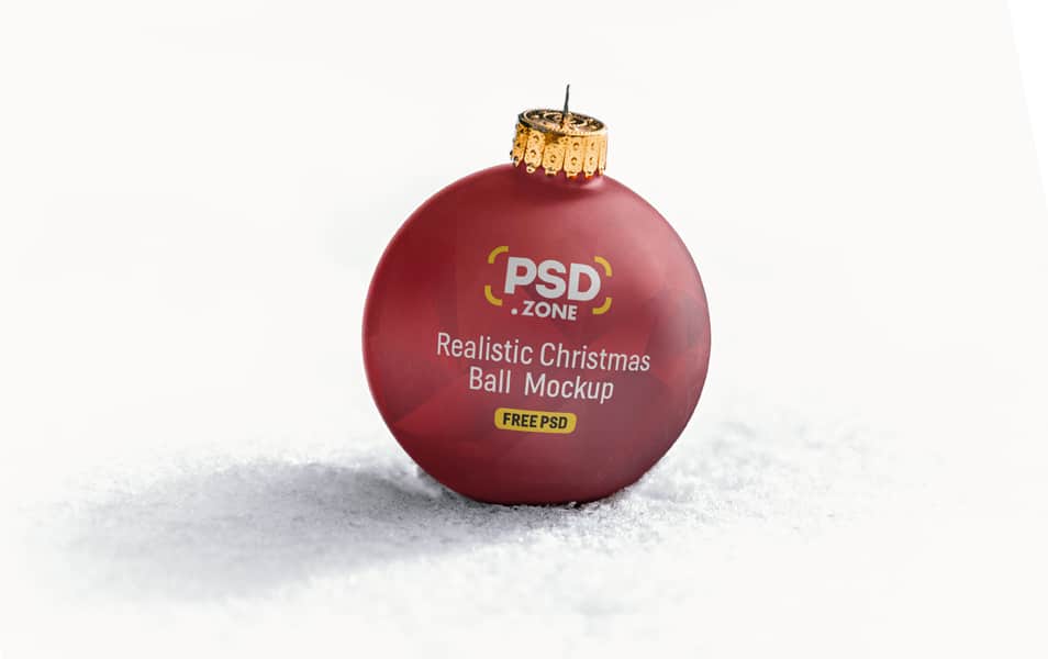 Download Realistic Christmas Ball Mockup PSD » CSS Author