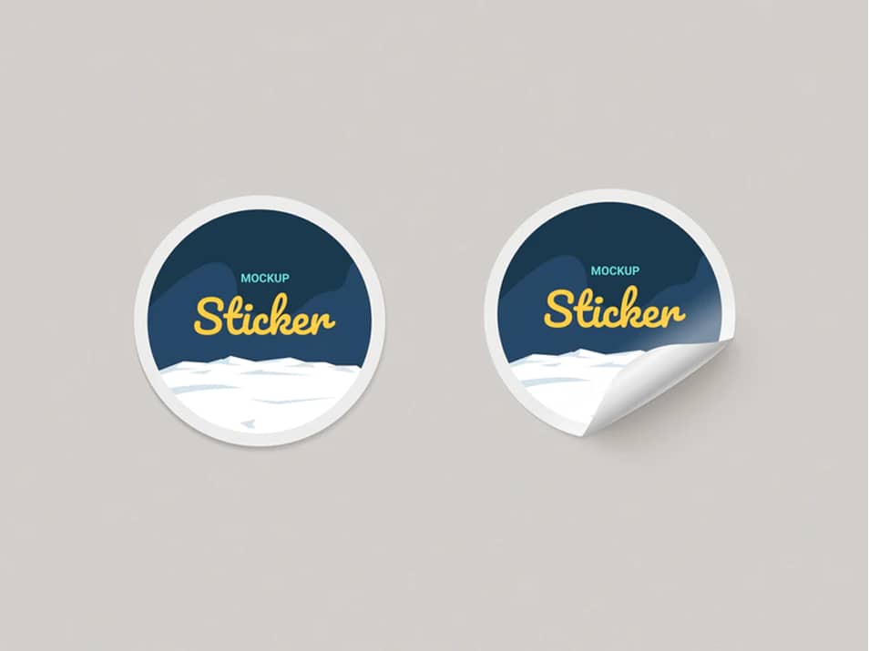 Round Paper Stickers Mock-up » CSS Author