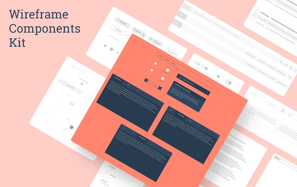 Wireframe Components Kit for Desktop