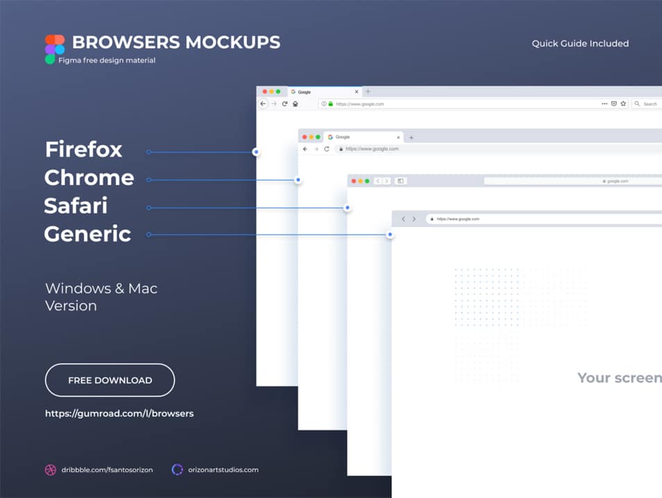 Browsers Mockups Free Figma » CSS Author