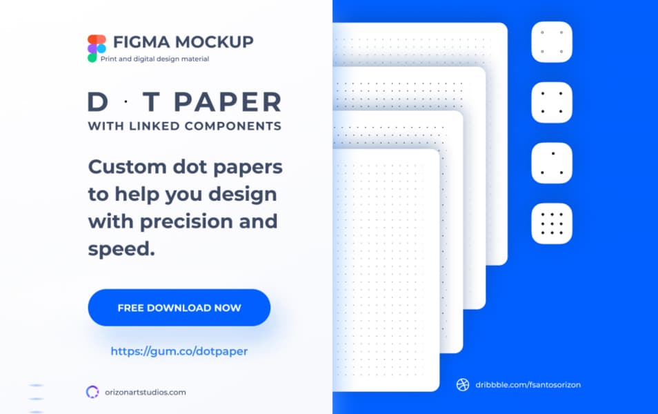 Download Dot And Grid Paper Template Free Figma Mockup » CSS Author