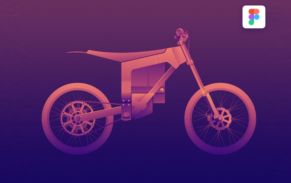 Electric Dirt Bike Illustraion