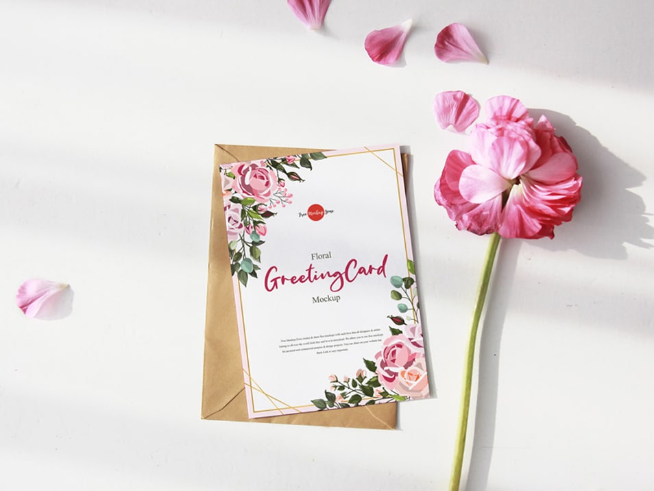 Download Free Floral Greeting Card Mockup » CSS Author