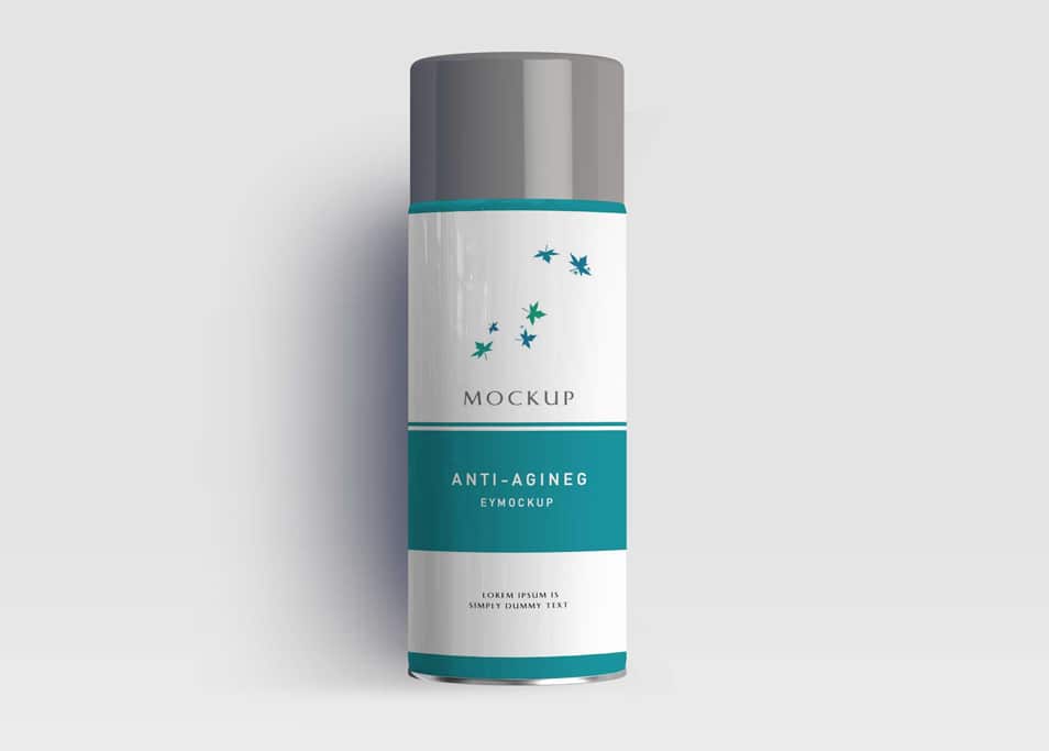 Free Green Spray Deo Bottle Mockup » CSS Author
