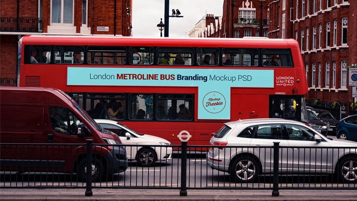 Download Free London Metroline Vehicle Bus Branding Mockup PSD ...