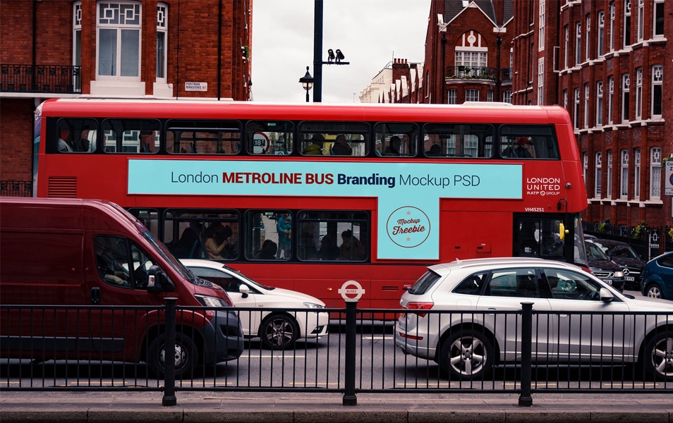 Download Free London Metroline Vehicle Bus Branding Mockup PSD » CSS Author