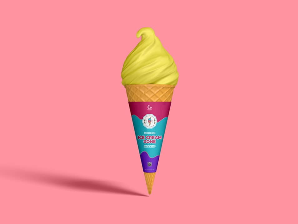 Free Modern Ice Cream Cone Mockup » CSS Author