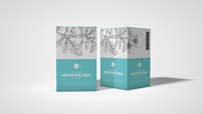 Download Free Packaging Medicine Box Mockup » CSS Author