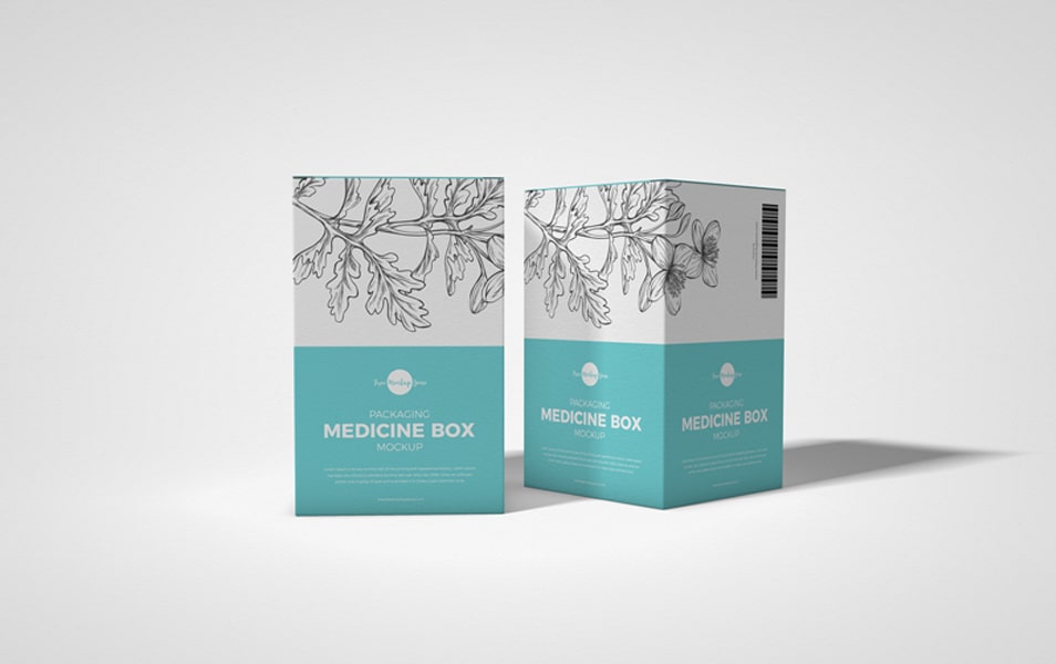 Download Free Packaging Medicine Box Mockup » CSS Author