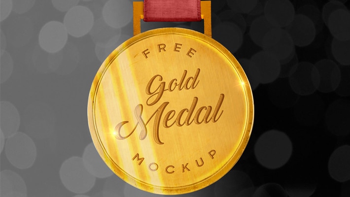 Download Free Sports Gold Medal Mockup PSD » CSS Author