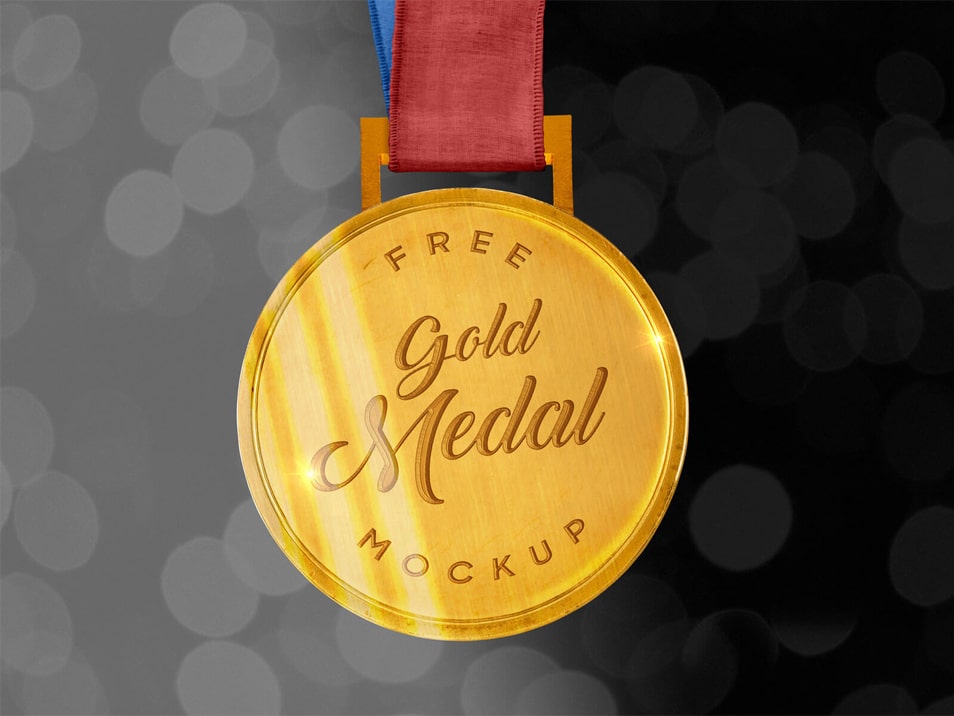 Download Free Sports Gold Medal Mockup PSD » CSS Author