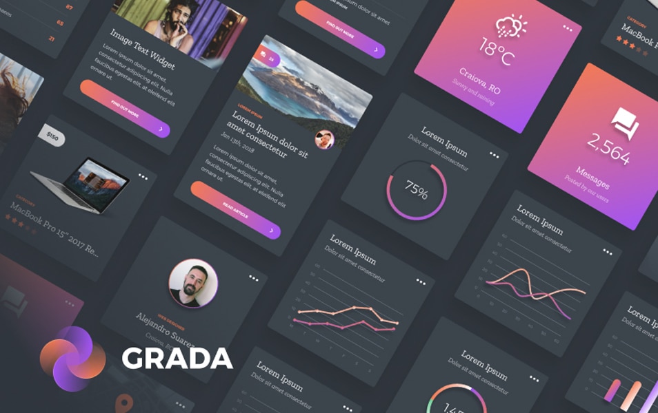 Grada Free Figma UI Kit