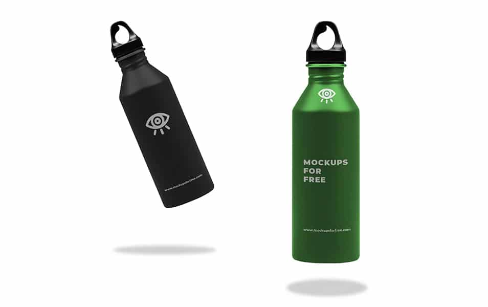 Metallic Water Bottle Mockup » CSS Author