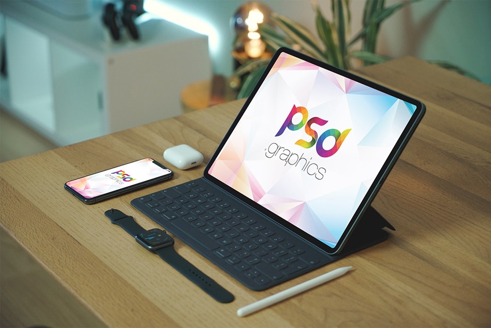 Download IPad Pro With IPhone Mockup PSD » CSS Author