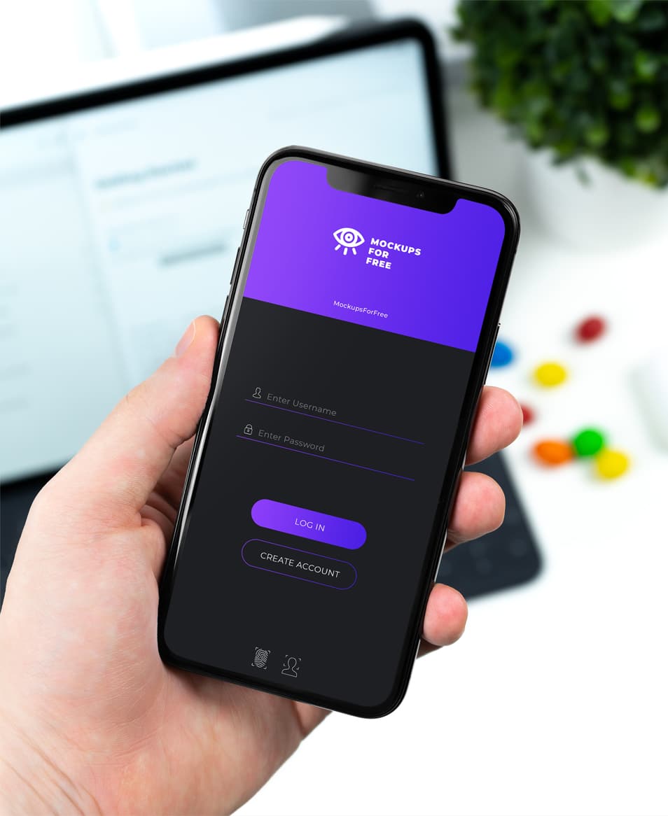 Download IPhone X In Hand Simple Mockup » CSS Author