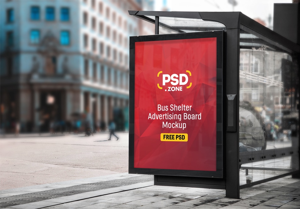 Download Bus Shelter Advertising Board Mockup PSD » CSS Author