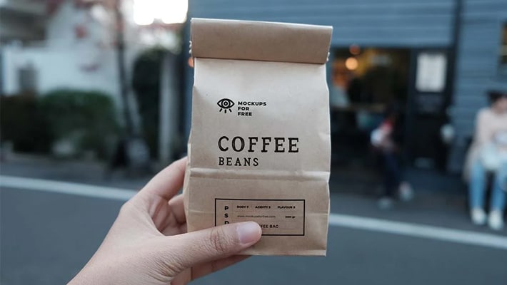 Download Coffee Beans Craft Paper Bags Mockup » CSS Author