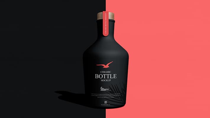 Free Ceramic Bottle Mockup » CSS Author