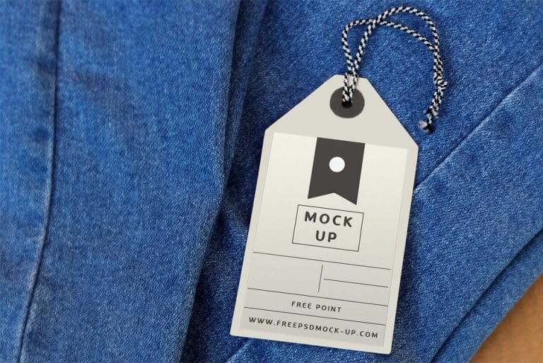 Download Free Denim Jeans Tag Label Mockup » CSS Author