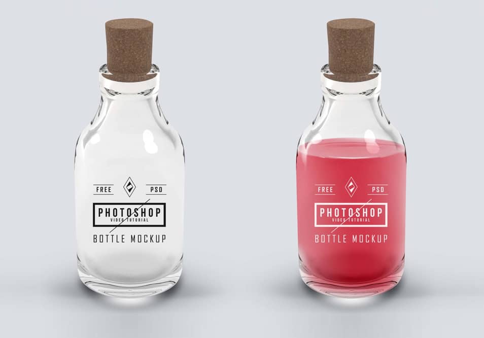 Download Glass Bottle PSD Mockup » CSS Author