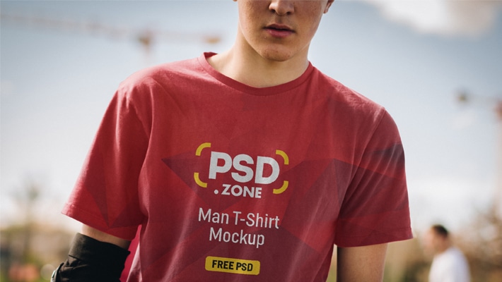 Download Man T-Shirt Design Mockup PSD » CSS Author