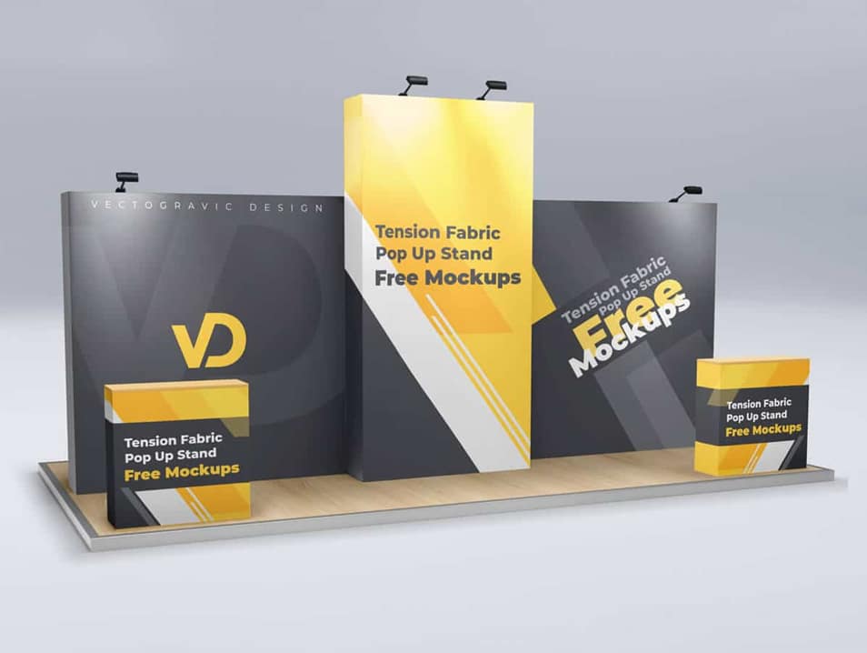 Download Tension Fabric Pop Up Stand Free Mockups » CSS Author