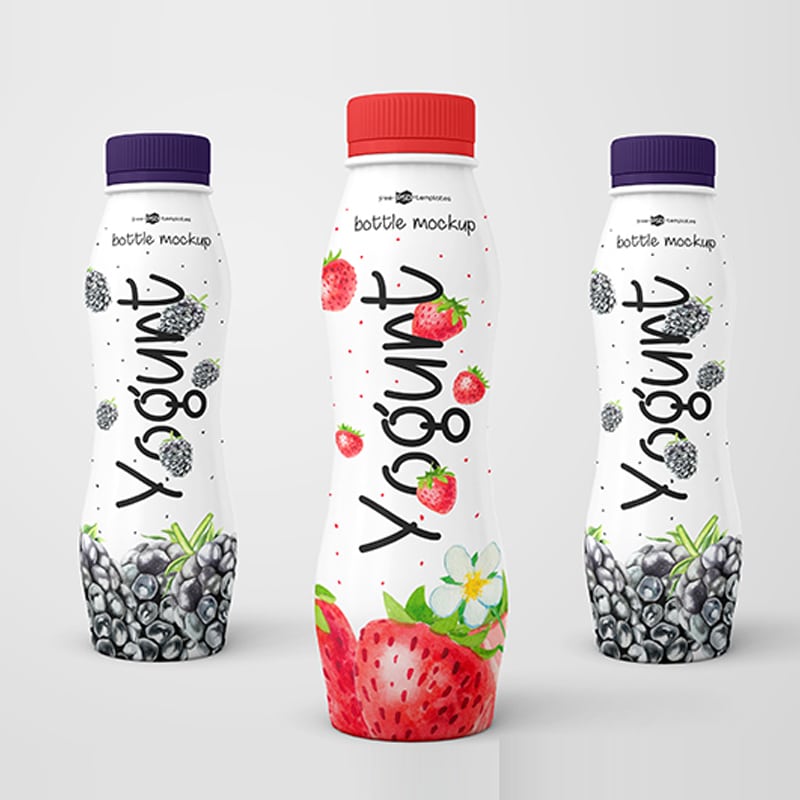Download 3 Free Yogurt Bottle Mockups » CSS Author