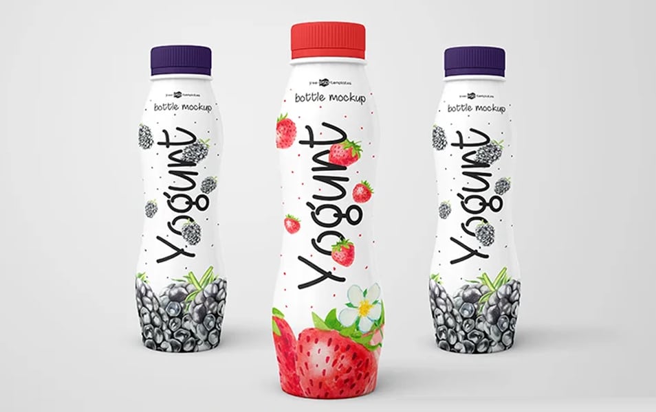 Download 3 Free Yogurt Bottle Mockups » CSS Author