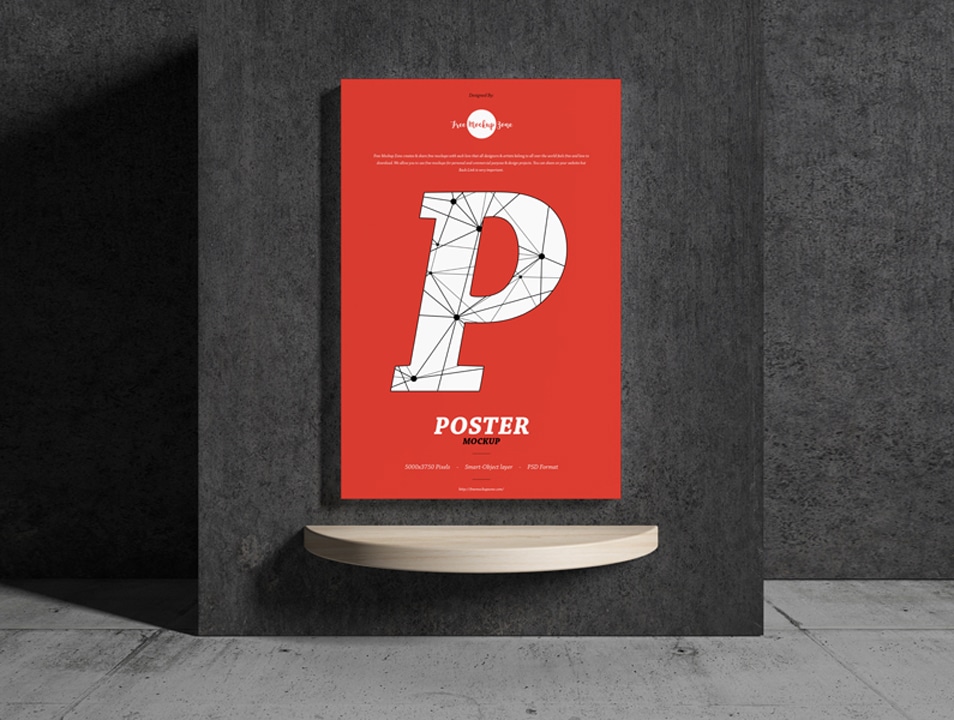 Download Free Indoor Wall Poster Mockup PSD » CSS Author