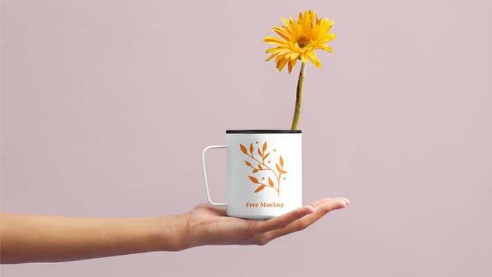 flower cup mockup » css author