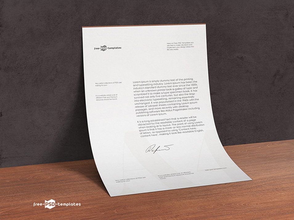 Download Free A4 Paper Mock-up In PSD » CSS Author