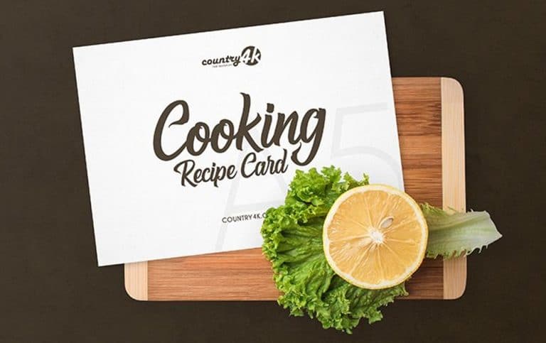 Download Free Cooking Recipe Card PSD MockUp In 4k » CSS Author