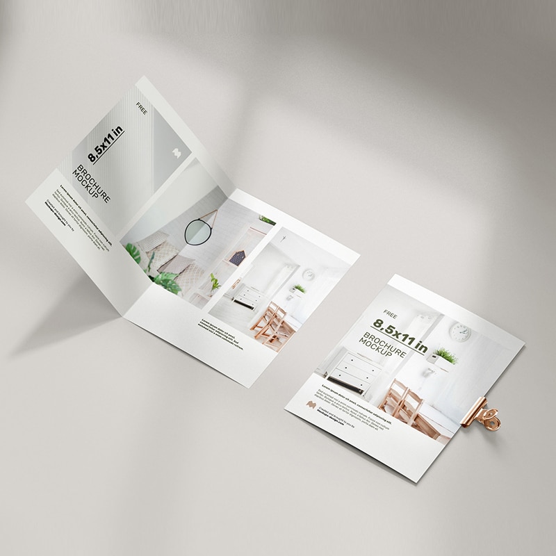 Free Folded 8.5 X 11 In Brochure Mockup » CSS Author