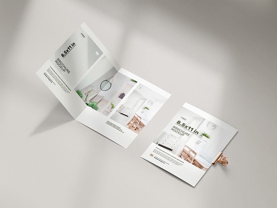 Download Free Folded 8.5 X 11 In Brochure Mockup » CSS Author