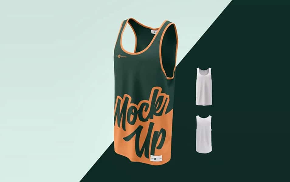 Download Free Mens Tank Top Long T-Shirts MockUp » CSS Author