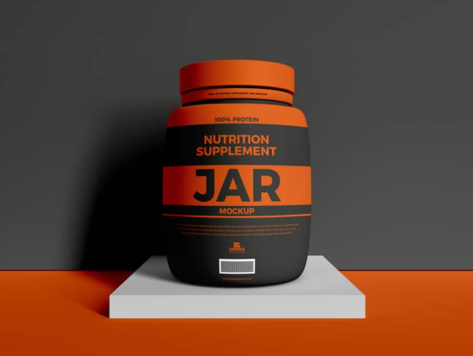 Download Free Nutrition Supplement Jar Mockup Css Author PSD Mockup Templates