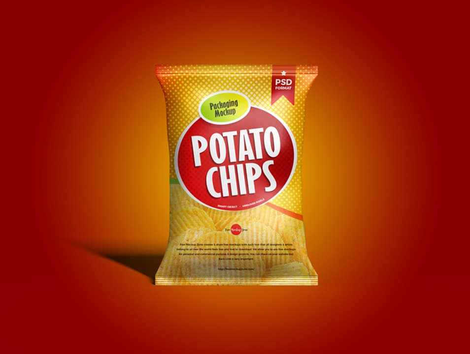 Download Free Packaging Chips Bag Mockup PSD » CSS Author