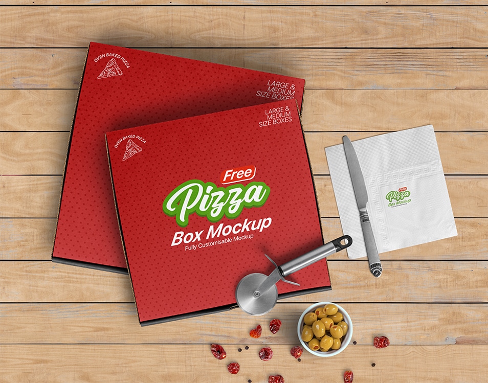 Download Free Pizza Box Mockup » CSS Author